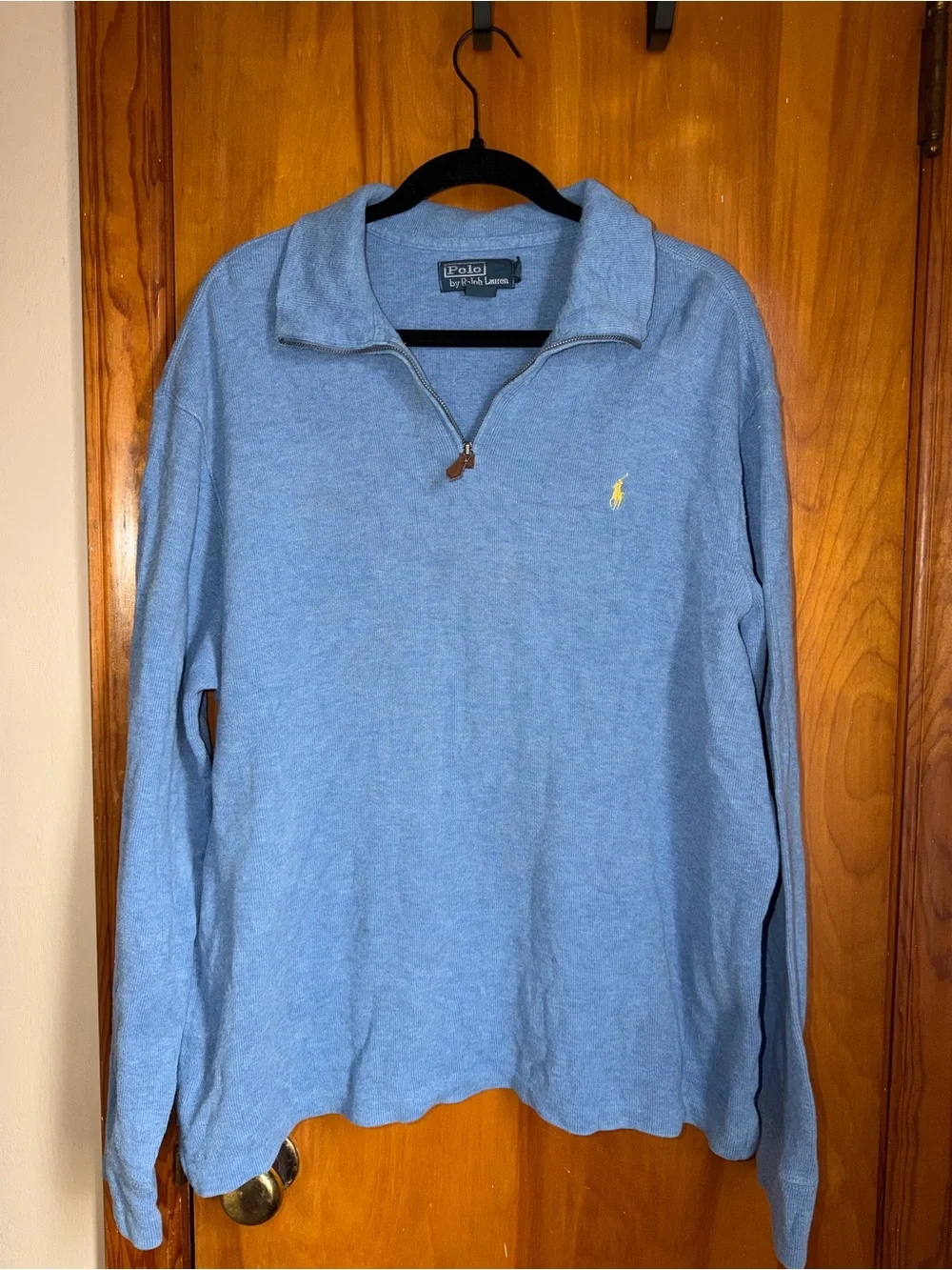 Polo by Ralph Lauren Light Blue Quarter-Zip Long Sleeve XL